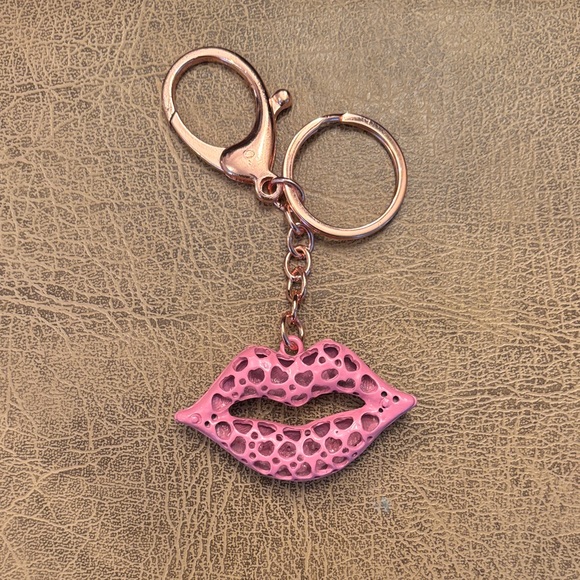Pink Lip Keychain Accessory - Picture 2 of 5